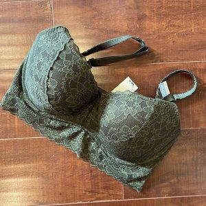 VS Pink Green Bralette with Padding